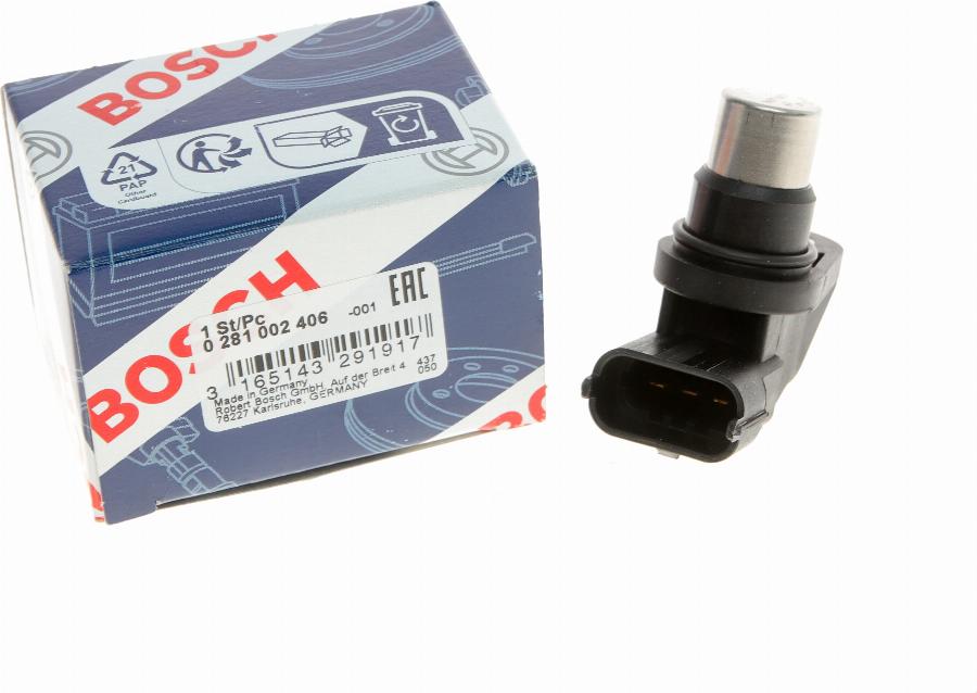 BOSCH 0 281 002 406 - Sensor, kamaxelposition xdelar.se