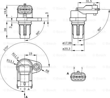 BOSCH 0 232 103 097 - Sensor, kamaxelposition xdelar.se