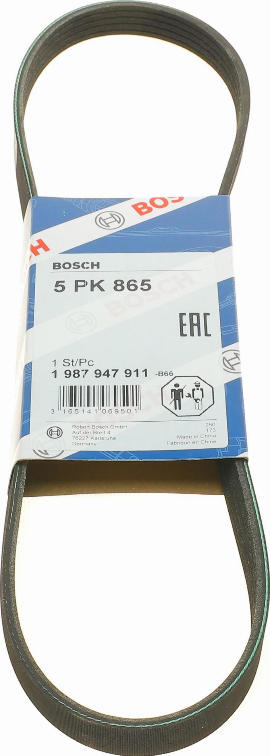 BOSCH 1 987 947 911 - Flerspårsrem xdelar.se