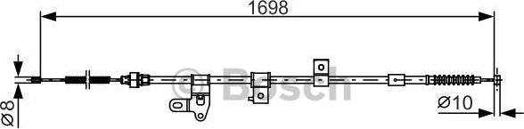 BOSCH 1 987 482 346 - Vajer, parkeringsbroms xdelar.se