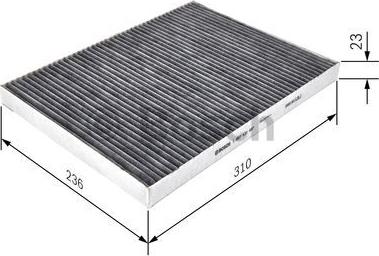 BOSCH 1 987 432 497 - Filter, kupéventilation xdelar.se