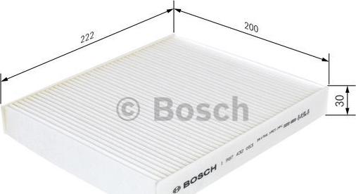 BOSCH 1 987 432 053 - Filter, kupéventilation xdelar.se