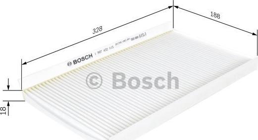 BOSCH 1 987 432 015 - Filter, kupéventilation xdelar.se