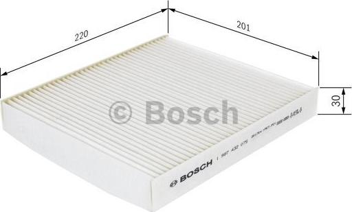 BOSCH 1 987 432 075 - Filter, kupéventilation xdelar.se