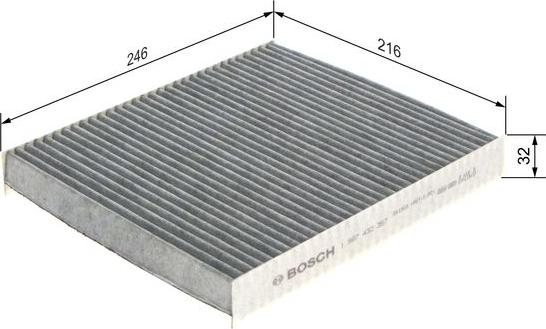 BOSCH 1 987 432 357 - Filter, kupéventilation xdelar.se