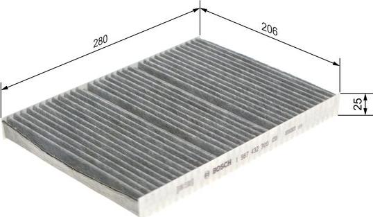 BOSCH 1 987 432 300 - Filter, kupéventilation xdelar.se