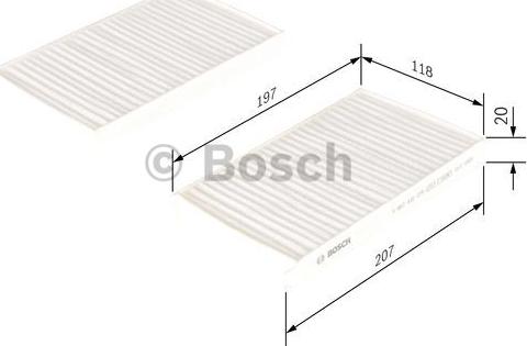 BOSCH 1 987 432 278 - Filter, kupéventilation xdelar.se