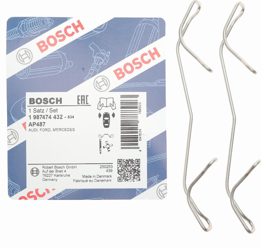 BOSCH 1 987 474 432 - Tillbehörssats, skivbromsbelägg xdelar.se