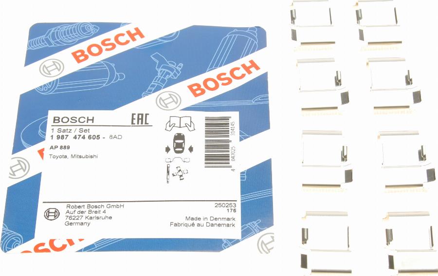 BOSCH 1 987 474 605 - Tillbehörssats, skivbromsbelägg xdelar.se