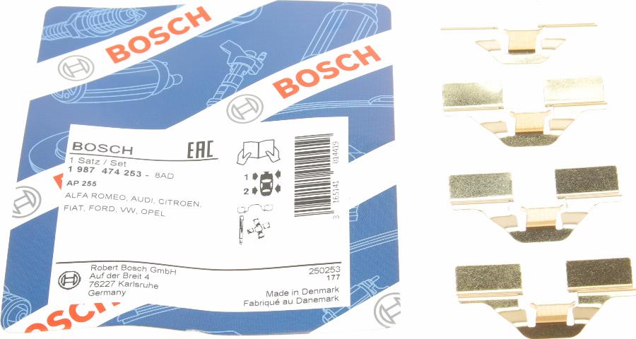 BOSCH 1 987 474 253 - Tillbehörssats, skivbromsbelägg xdelar.se