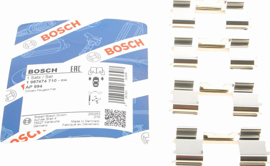 BOSCH 1 987 474 710 - Tillbehörssats, skivbromsbelägg xdelar.se