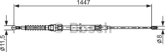 BOSCH 1 987 477 958 - Vajer, parkeringsbroms xdelar.se