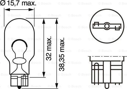 BOSCH 1 987 302 205 - Glödlampa, blinker xdelar.se