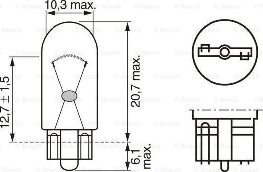 BOSCH 1 987 301 052 - Glödlampa, blinker xdelar.se