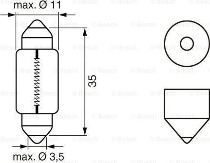 BOSCH 1 987 302 211 - Glödlampa, skyltbelysning xdelar.se