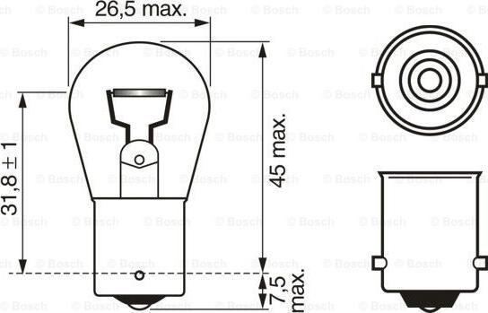 BOSCH 1 987 302 501 - Glödlampa, blinker xdelar.se