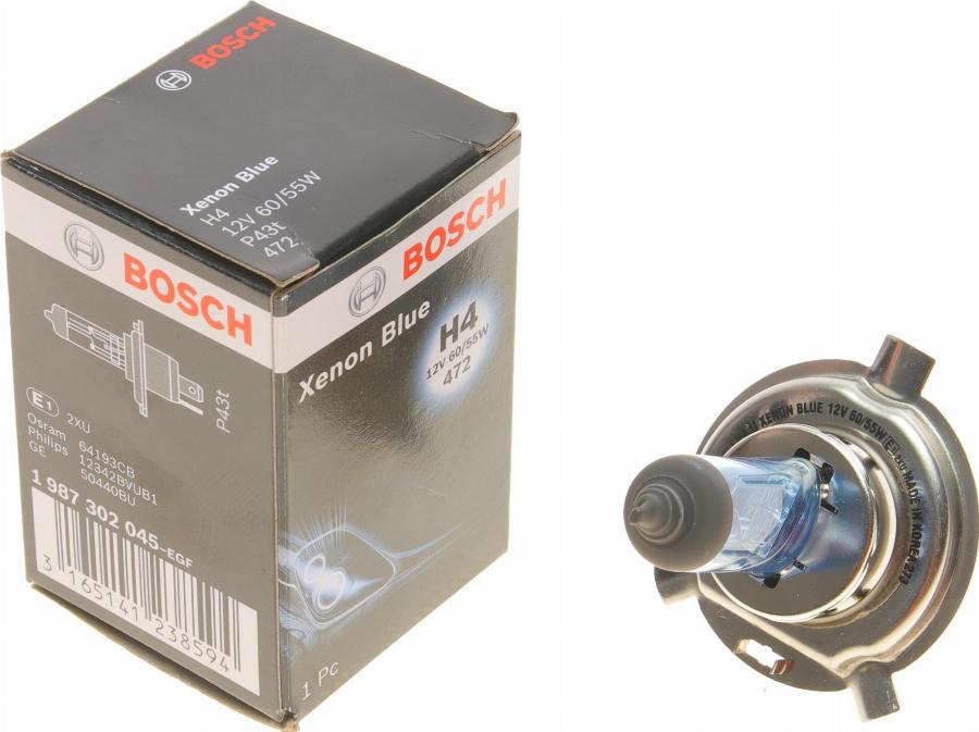 BOSCH 1 987 302 045 - Glödlampa, fjärrstrålkastare xdelar.se