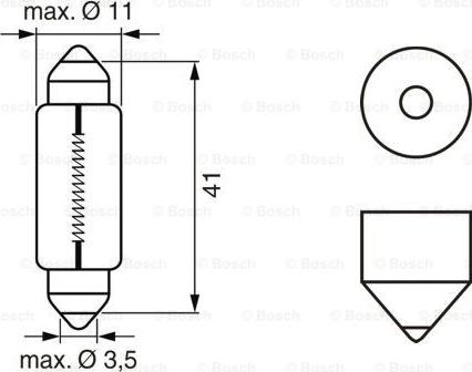 BOSCH 1 987 302 210 - Glödlampa, innerbelysning xdelar.se