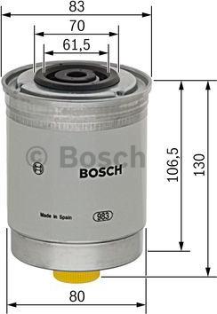 BOSCH 1 457 434 103 - Bränslefilter xdelar.se