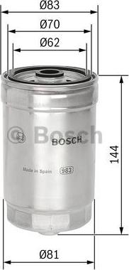 BOSCH 1 457 434 314 - Bränslefilter xdelar.se