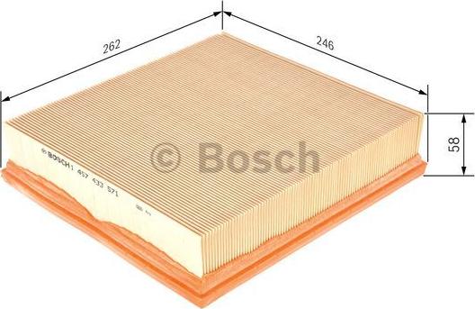 BOSCH 1 457 433 571 - Luftfilter xdelar.se