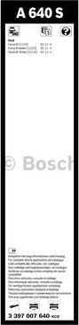 BOSCH 3 397 007 640 - Torkarblad xdelar.se