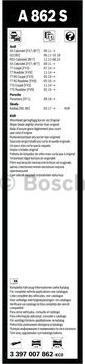 BOSCH 3 397 007 862 - Torkarblad xdelar.se