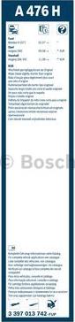 BOSCH 3 397 013 742 - Torkarblad xdelar.se