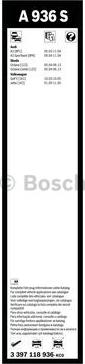 BOSCH 3 397 118 936 - Torkarblad xdelar.se