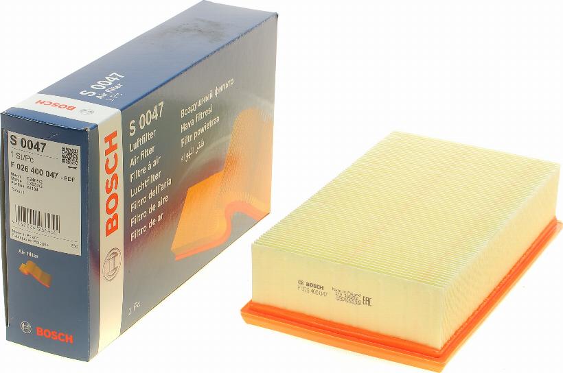 BOSCH F 026 400 047 - Luftfilter xdelar.se