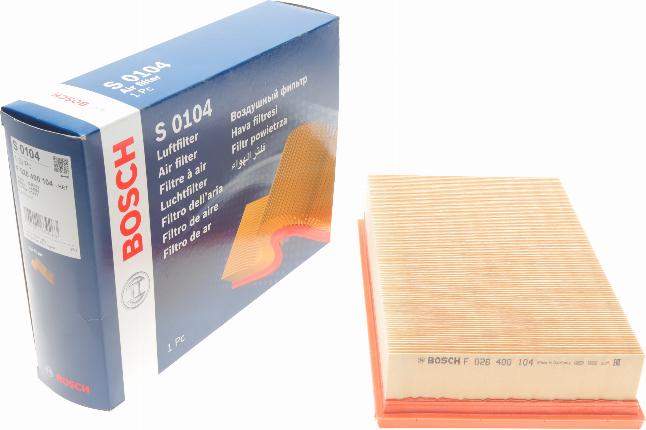 BOSCH F 026 400 104 - Luftfilter xdelar.se