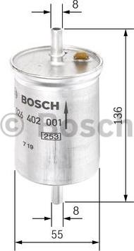 BOSCH F 026 402 001 - Bränslefilter xdelar.se