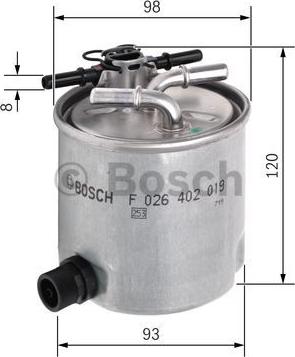 BOSCH F 026 402 019 - Bränslefilter xdelar.se