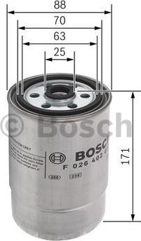 BOSCH F 026 402 013 - Bränslefilter xdelar.se