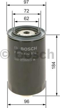 BOSCH F 026 402 036 - Bränslefilter xdelar.se