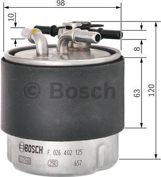 BOSCH F 026 402 125 - Bränslefilter xdelar.se