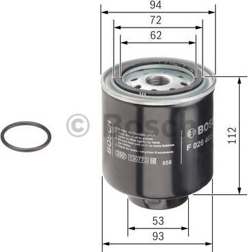 BOSCH F 026 402 223 - Bränslefilter xdelar.se