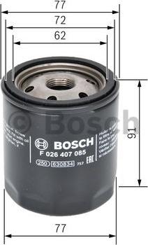 BOSCH F 026 407 085 - Oljefilter xdelar.se