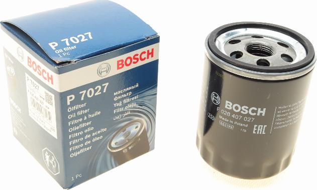 BOSCH F 026 407 027 - Oljefilter xdelar.se