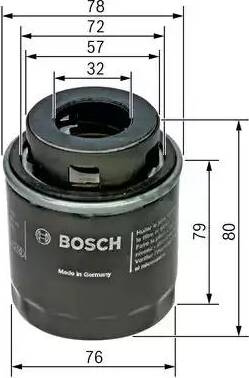 BOSCH F 026 407 079 - Oljefilter xdelar.se