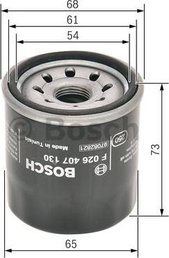 BOSCH F 026 407 130 - Oljefilter xdelar.se