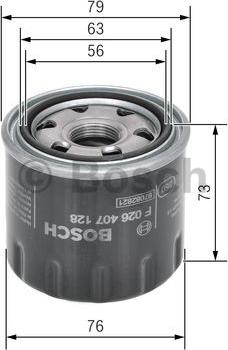 BOSCH F 026 407 128 - Oljefilter xdelar.se