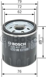 BOSCH F 026 407 203 - Oljefilter xdelar.se