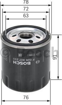 BOSCH F 026 407 233 - Oljefilter xdelar.se