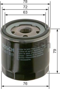 BOSCH F 026 407 229 - Oljefilter xdelar.se