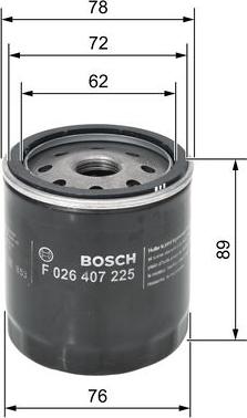 BOSCH F 026 407 225 - Oljefilter xdelar.se