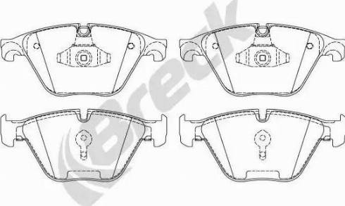 Breck 24688 00 701 10 - Bromsbeläggssats, skivbroms xdelar.se