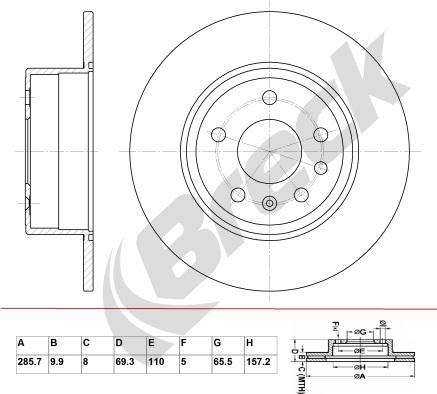 Breck BR 051 SA100 - Bromsskiva xdelar.se