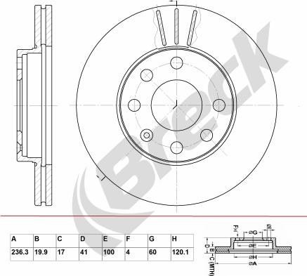 Breck BR 306 VA100 - Bromsskiva xdelar.se