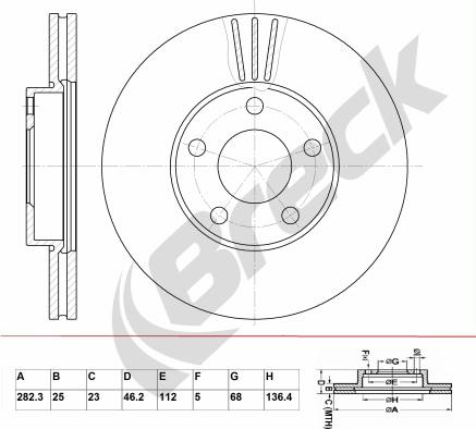 Breck BR 383 VA100 - Bromsskiva xdelar.se